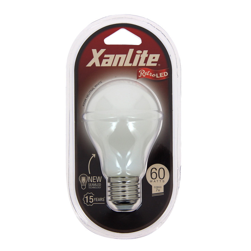 Ampoule à filament LED E27 blanc neutre 7 W 806 lm XANLITE