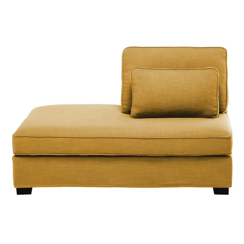 Milano - Méridienne gauche pour canapé modulable jaune moutarde