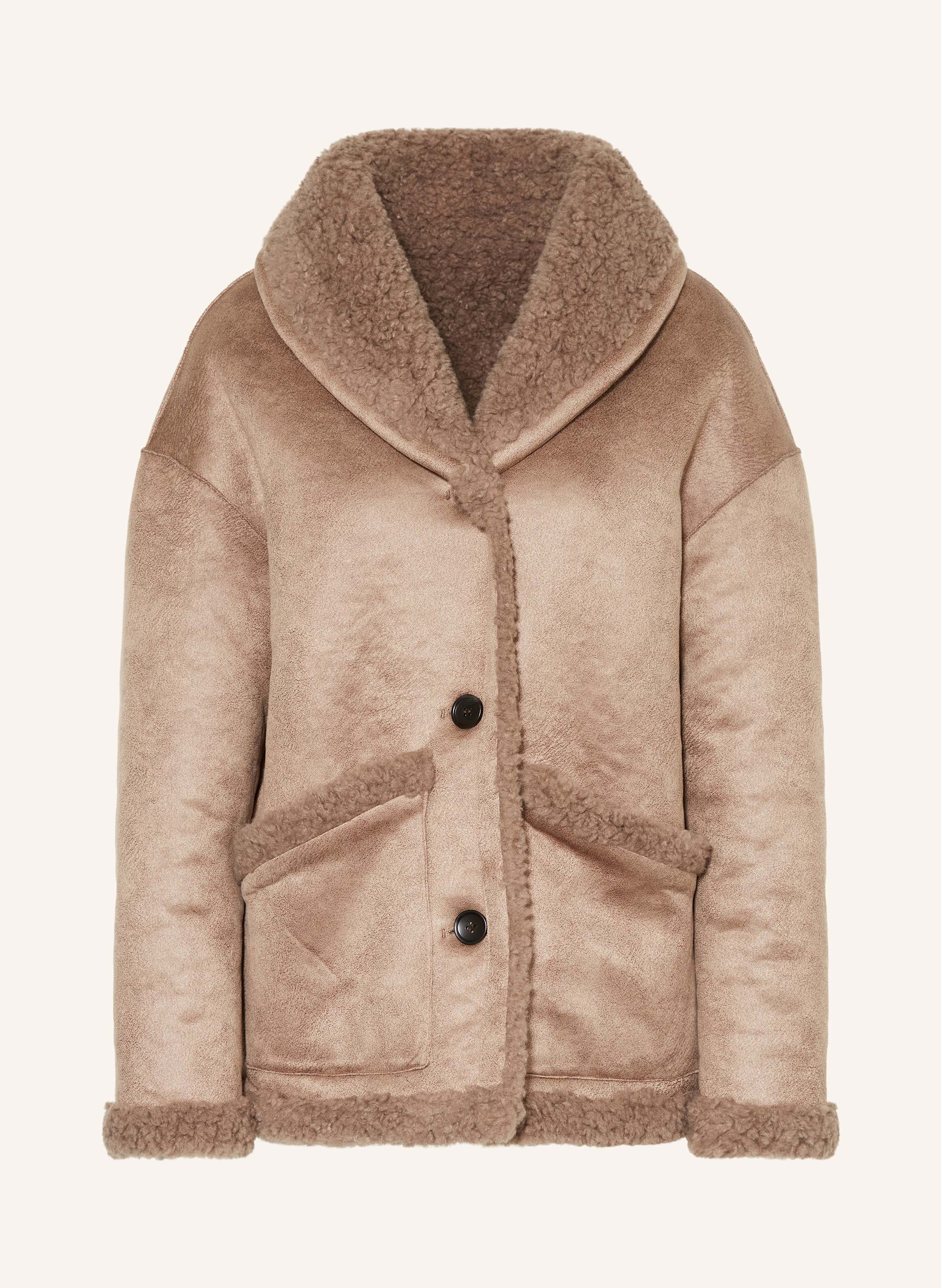 STUDIO AR Teddyfell-Jacke MIA in Lederoptik und zum Wenden