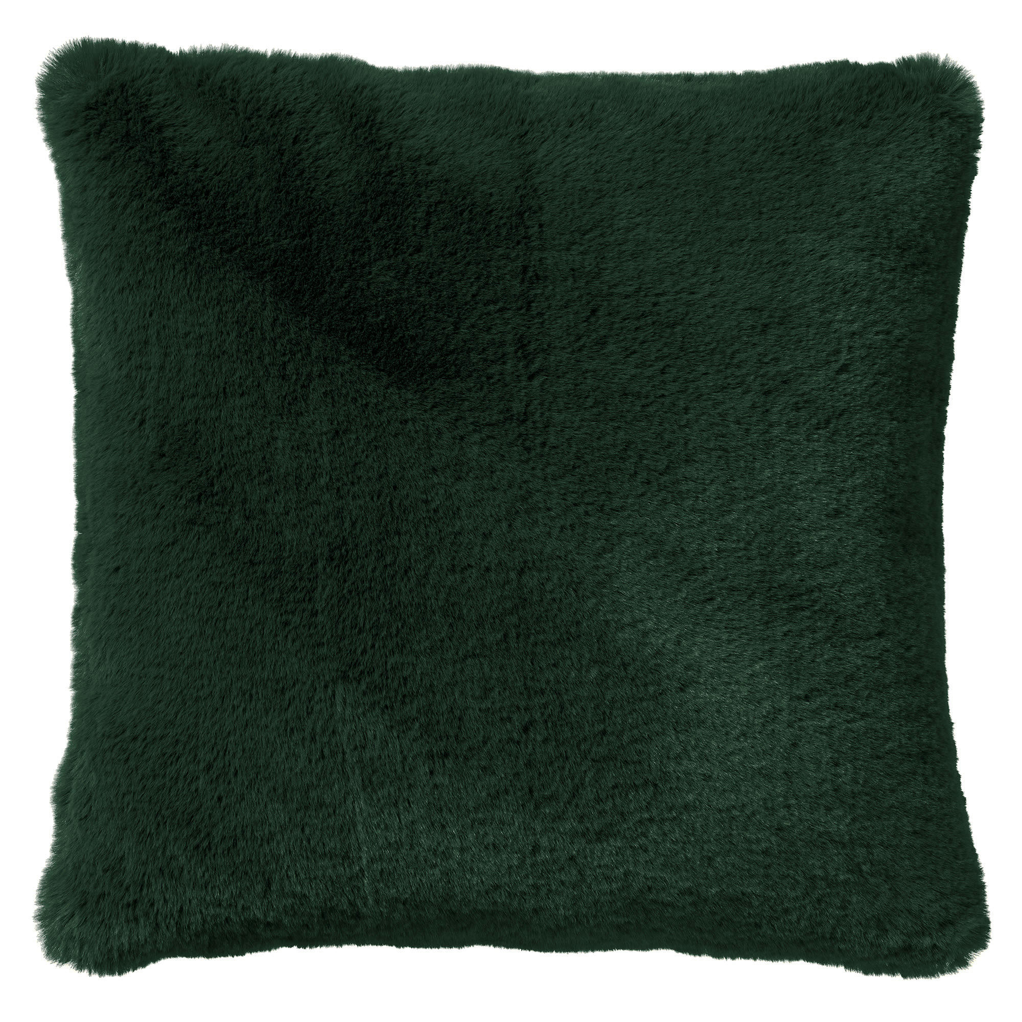 - Housse de coussin vert fausse fourrure-60x60 cm uni