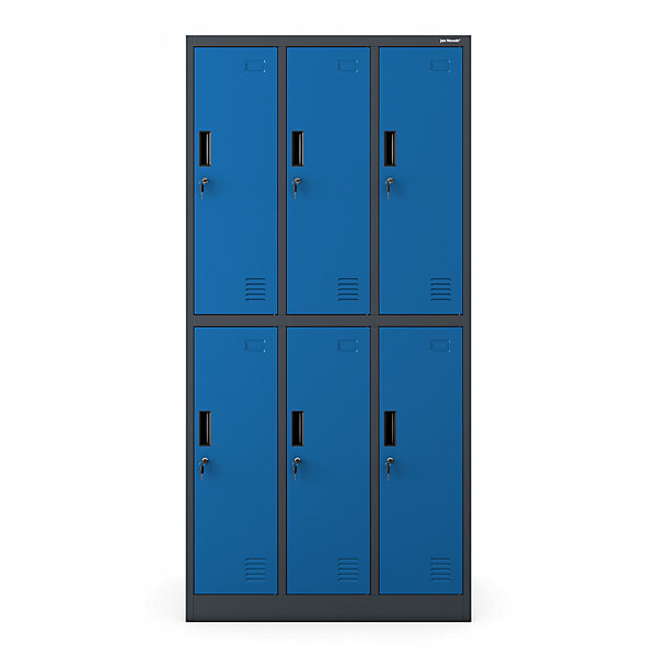 Armoire sociale BHP IGOR, 900 x 1850 x 450 mm bleu