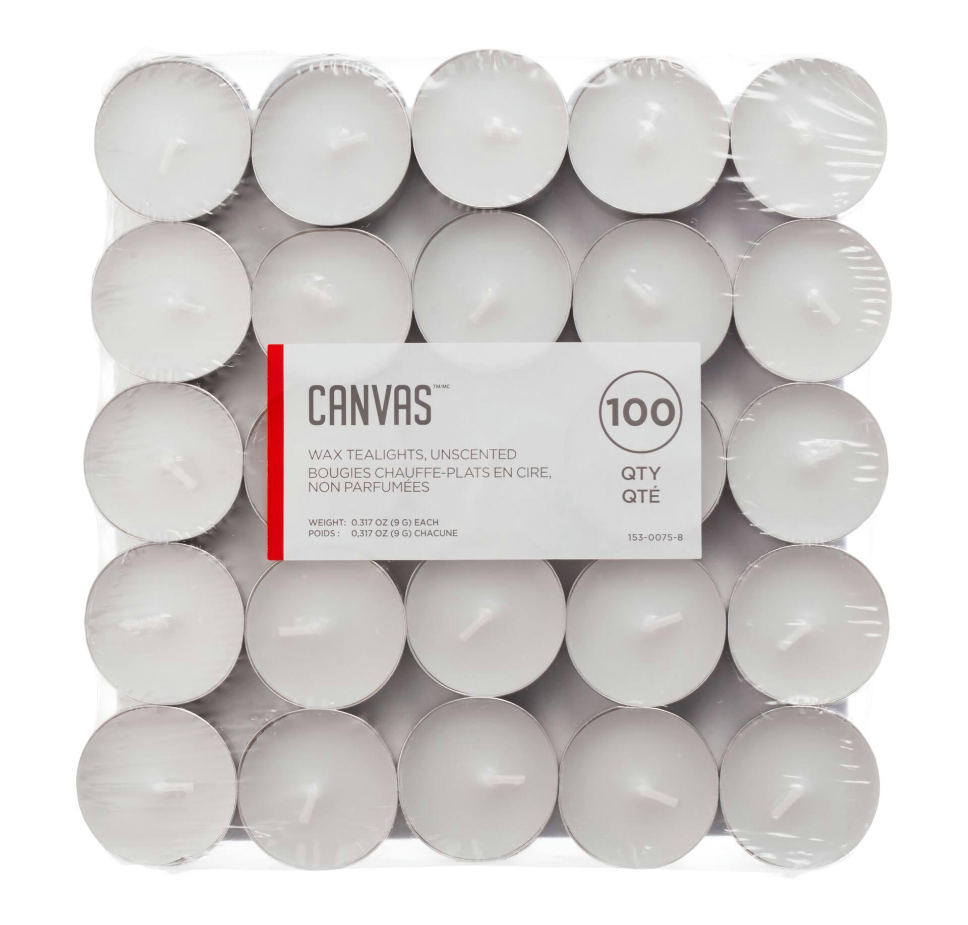 CANVAS Tealight Candles, 100-pk