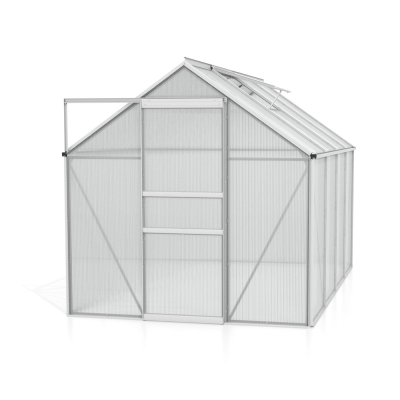 Serre en polycarbonate Calypso aluminium anodisé 5,8 m² VITAVIA