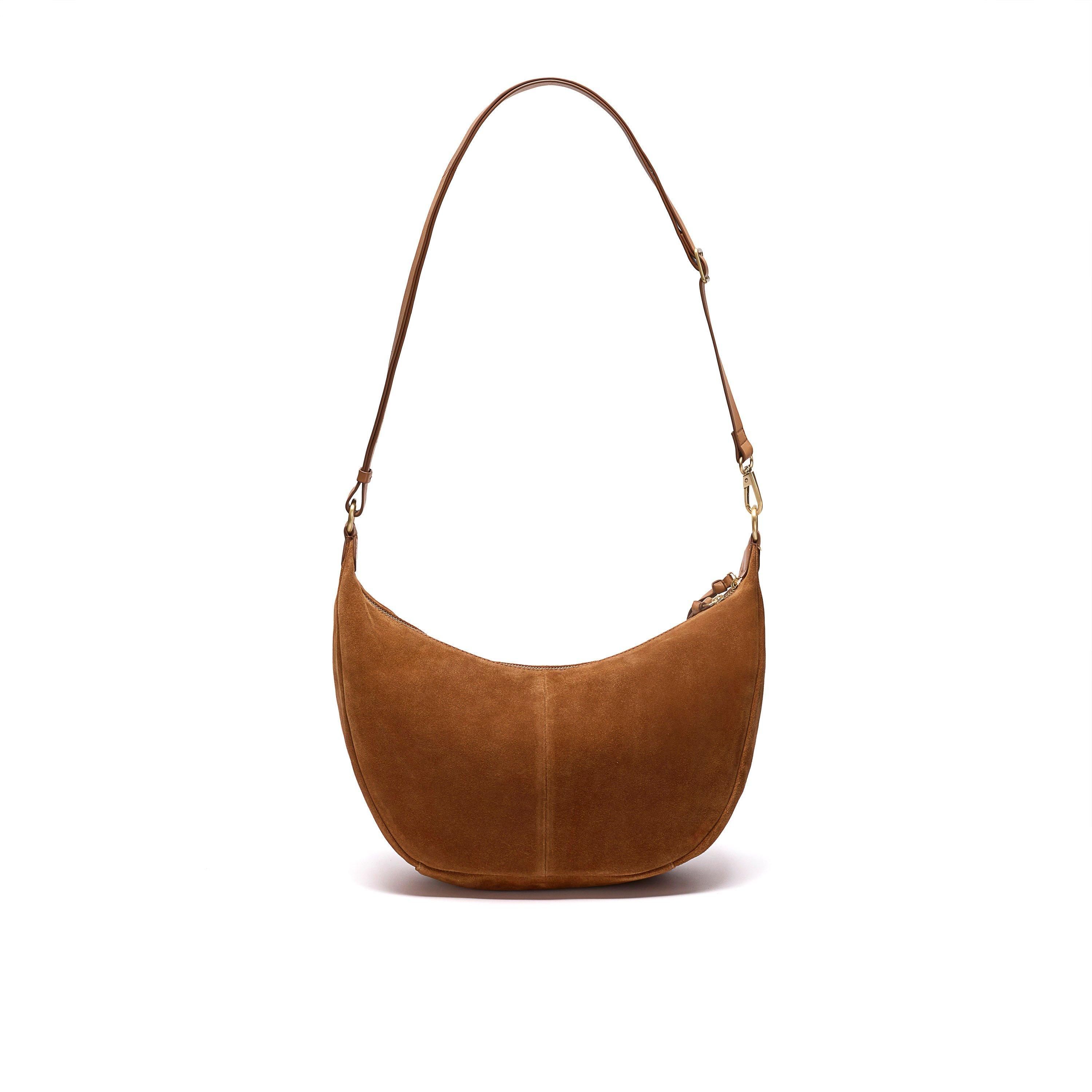 Clarks Willow Moon Tan Suede Shoulder Bag,Cross Body Bag