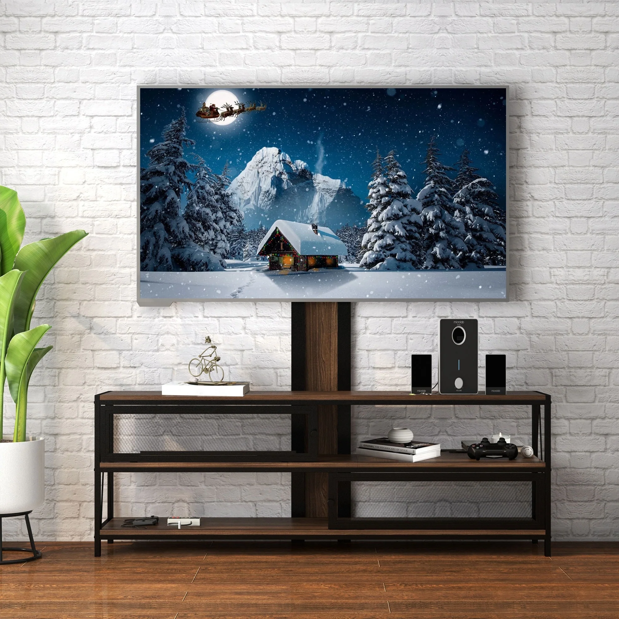 Modern Swivel Mount with Power Outlet for TV up to 70 - 50 inches