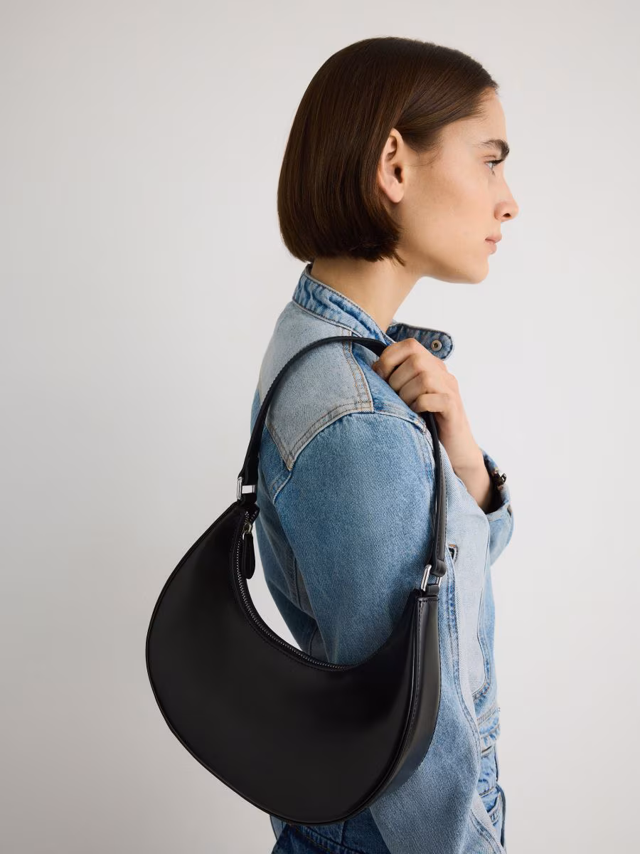 Leather Baguette Bag