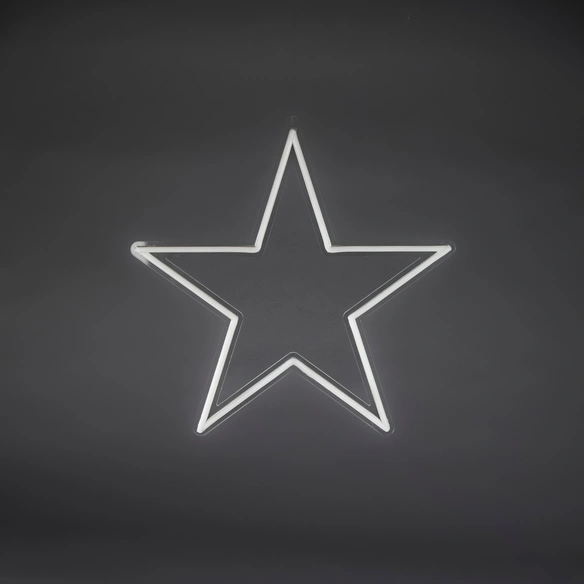 LED-Stern, Kunststoff, LxH: 40x40 cm, warmweiß