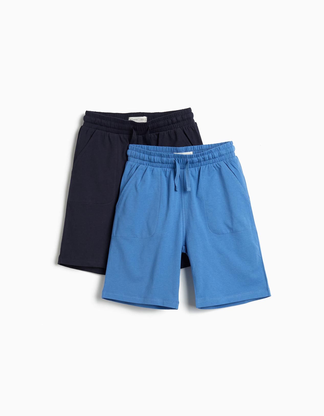 Pack 2 Calções Jersey, Menino, Azul Escuro