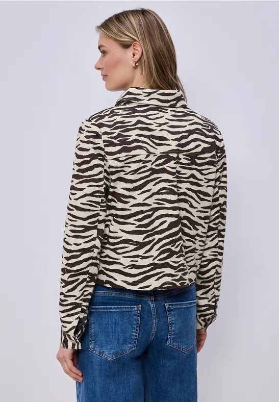 Overshirt mit Zebra-Print