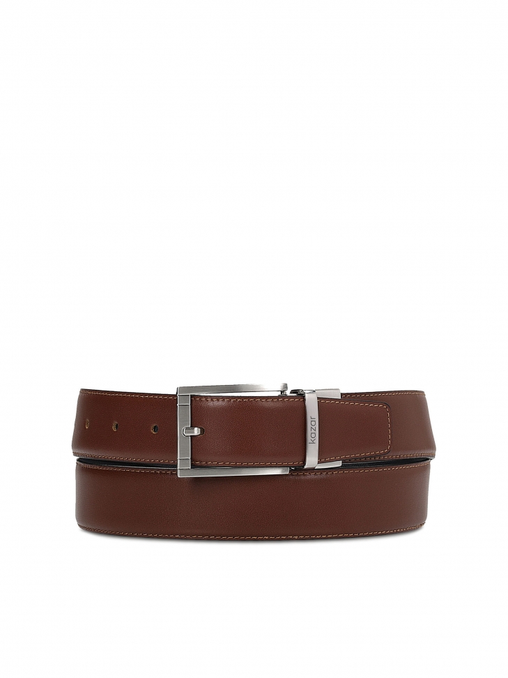 Men’s brown and navy blue reversible belt
