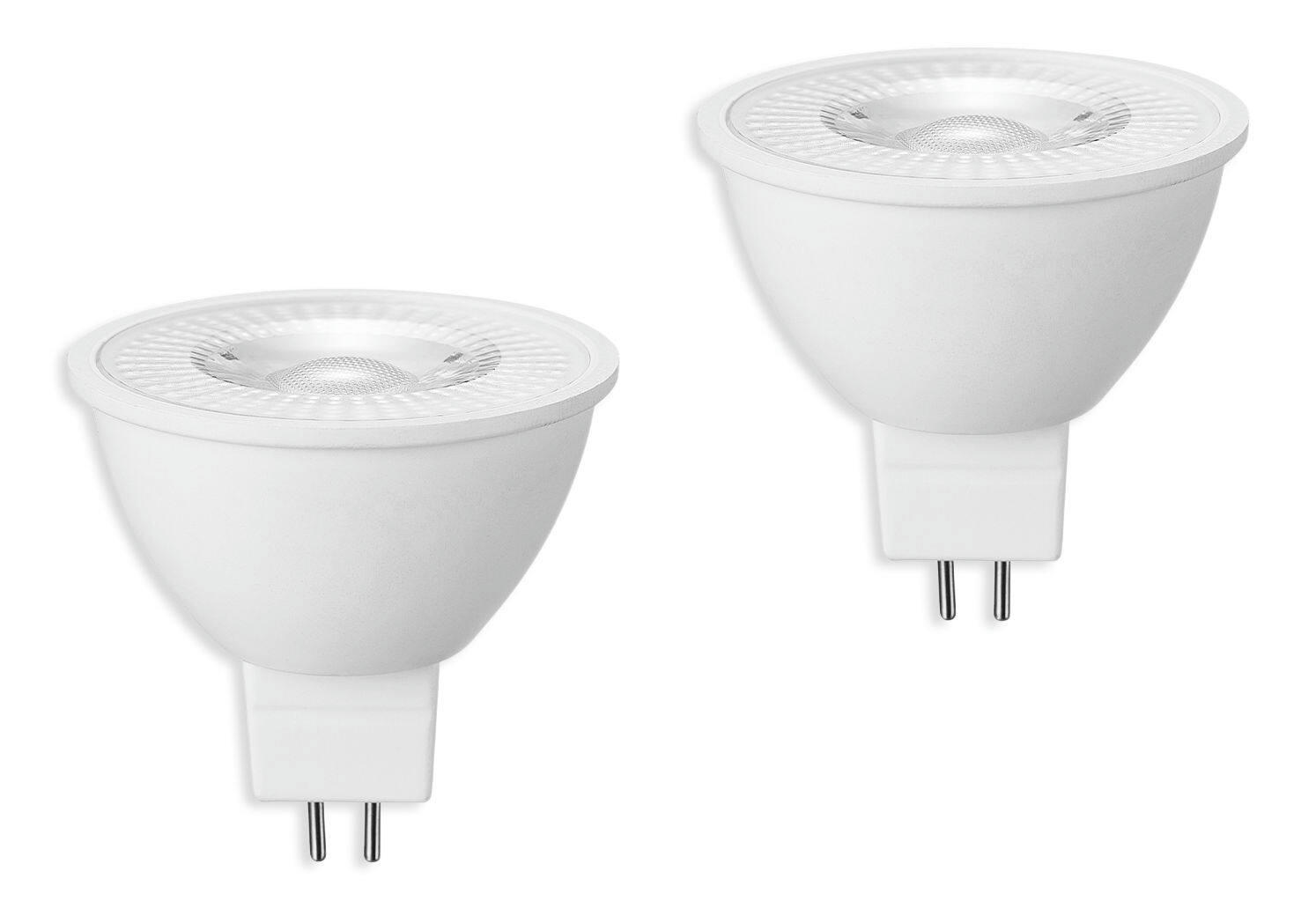 NOMA MR16 Bi-Pin Base Dimmable LED Flood Light Bulbs, 3000K 500 Lumens, Soft White, 50W, 2-pk