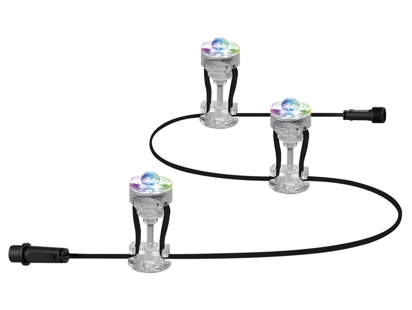 Oprawa gruntowa Smart Wifi LED kpl 3 szt. srebrna