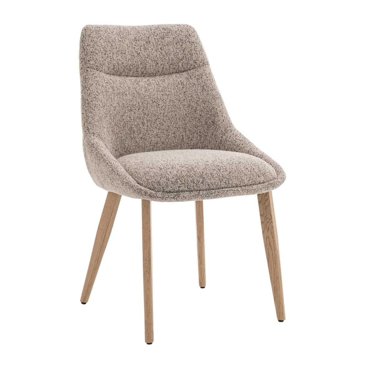 DÉJA Living Eetkamerstoel Malou - Taupe/Naturel - Set van 2