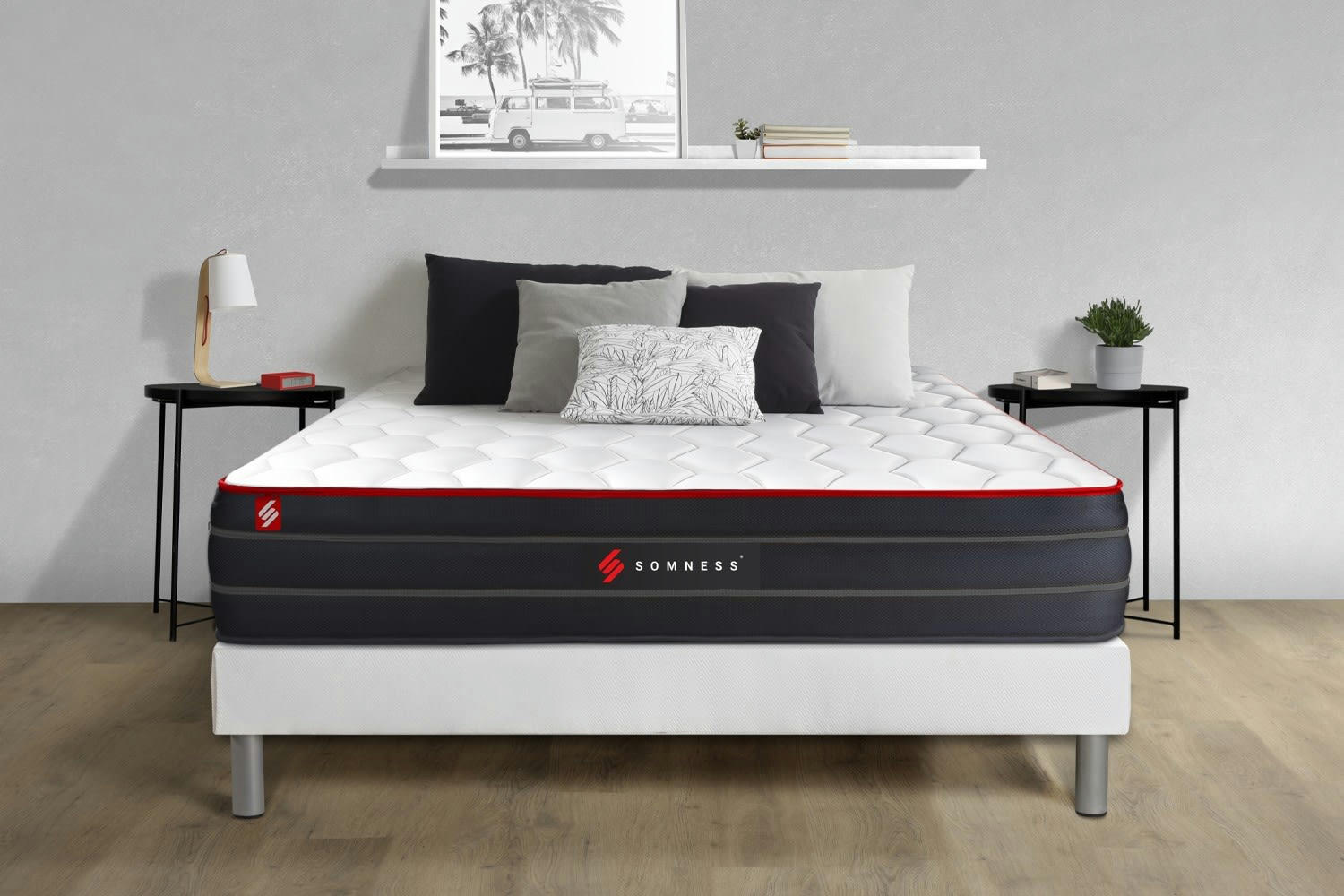 BOOST - Matelas 200x200 Ressorts et mémoire de forme - Equilibré