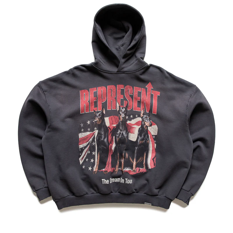 Represent Dream On Tour Hoodie - Sun Fade Grey