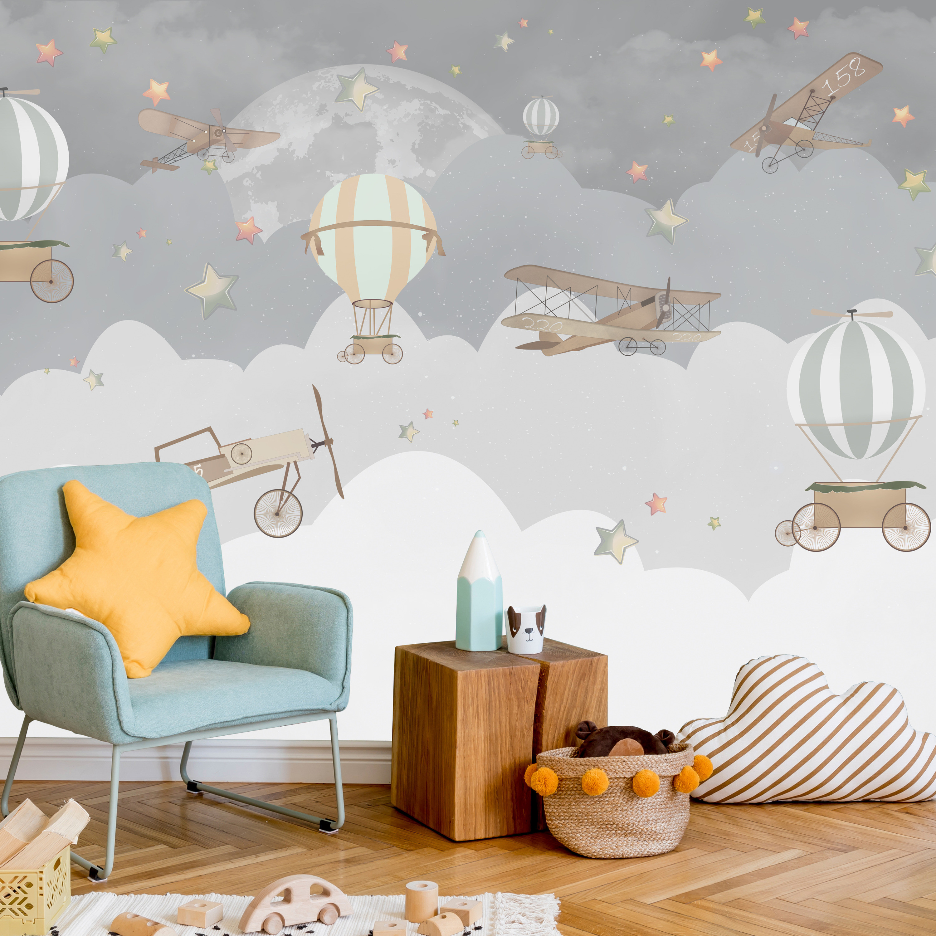 Fototapeta Balony pośród chmur 100x70cm