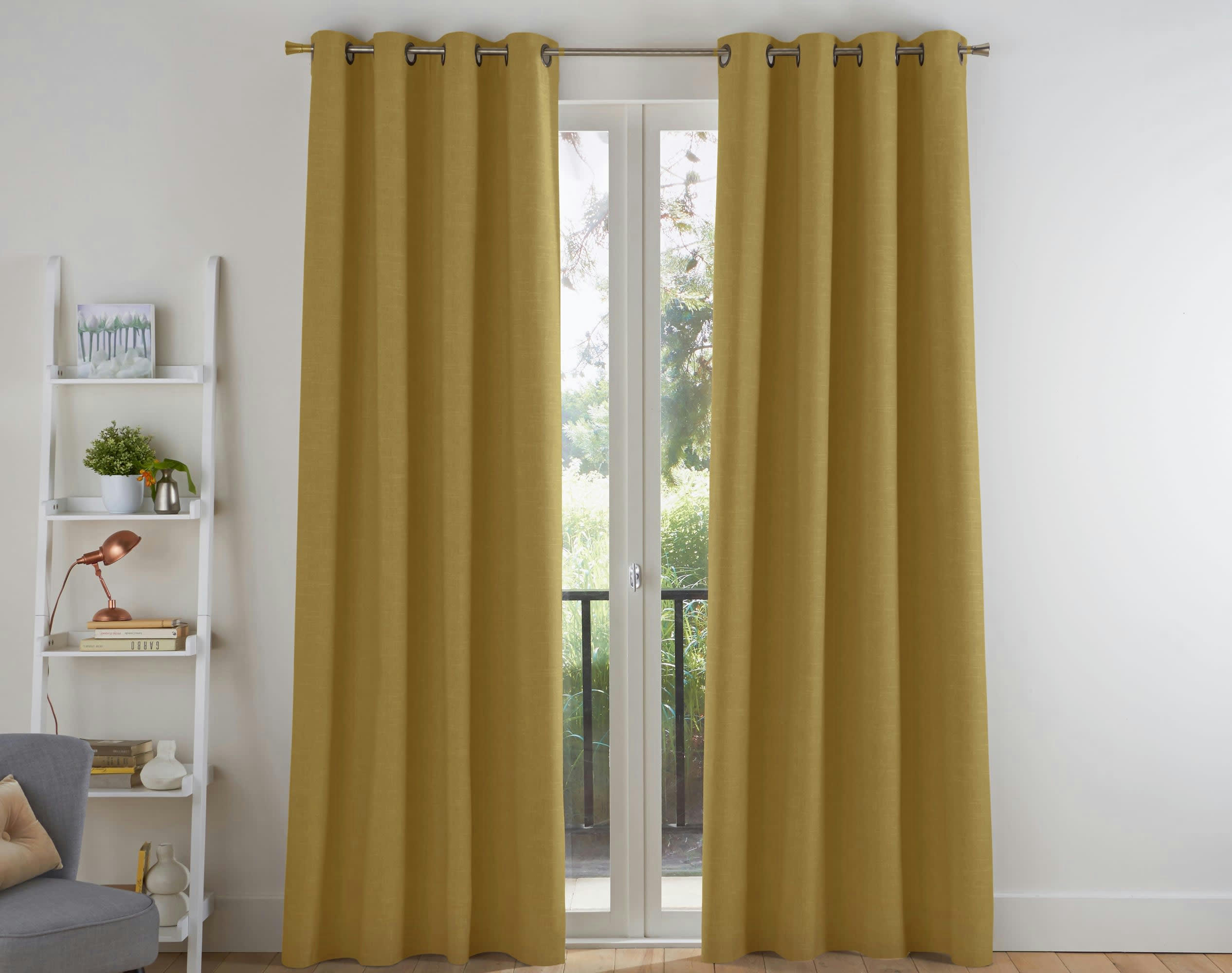 ALPS - Rideau à l'unité monté sur œillet 135x260 en coton vert