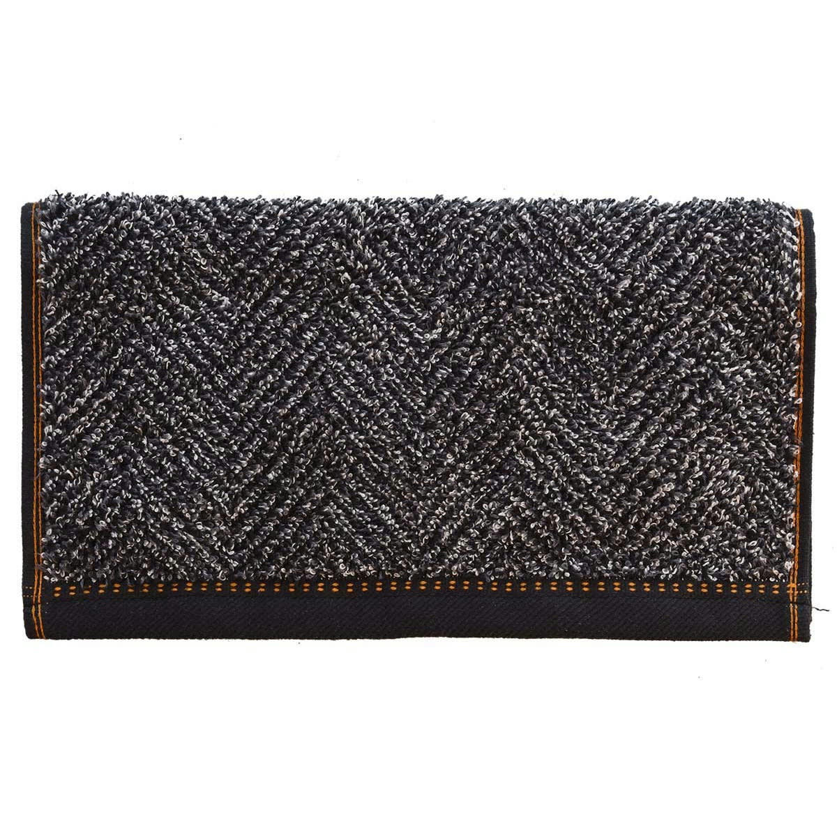 CASUAL - Lot de 3 serviettes invité 550gr/m²  carbone 30x50 cm