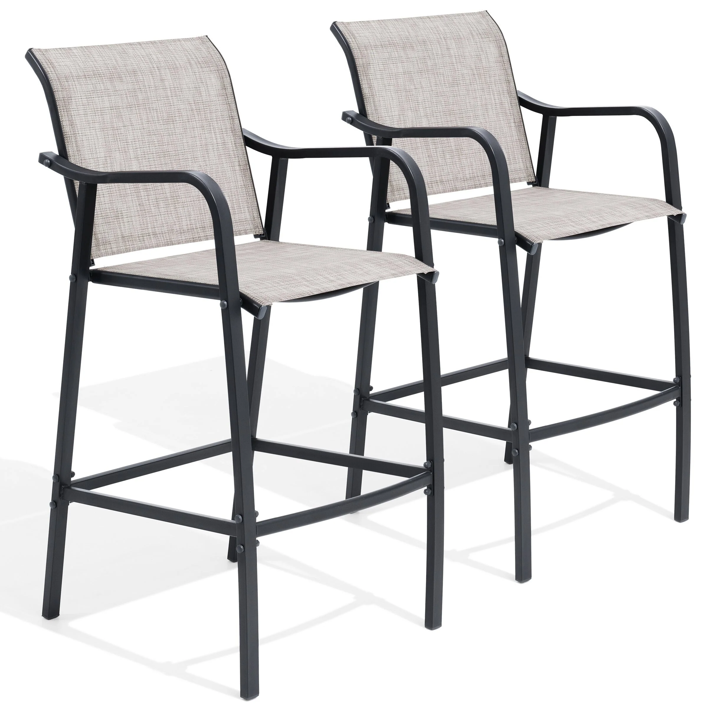 VredHom Outdoor Patio Bar Stools Lightweight Bar Chairs - 21.3 W x 22.5 D x 44 H