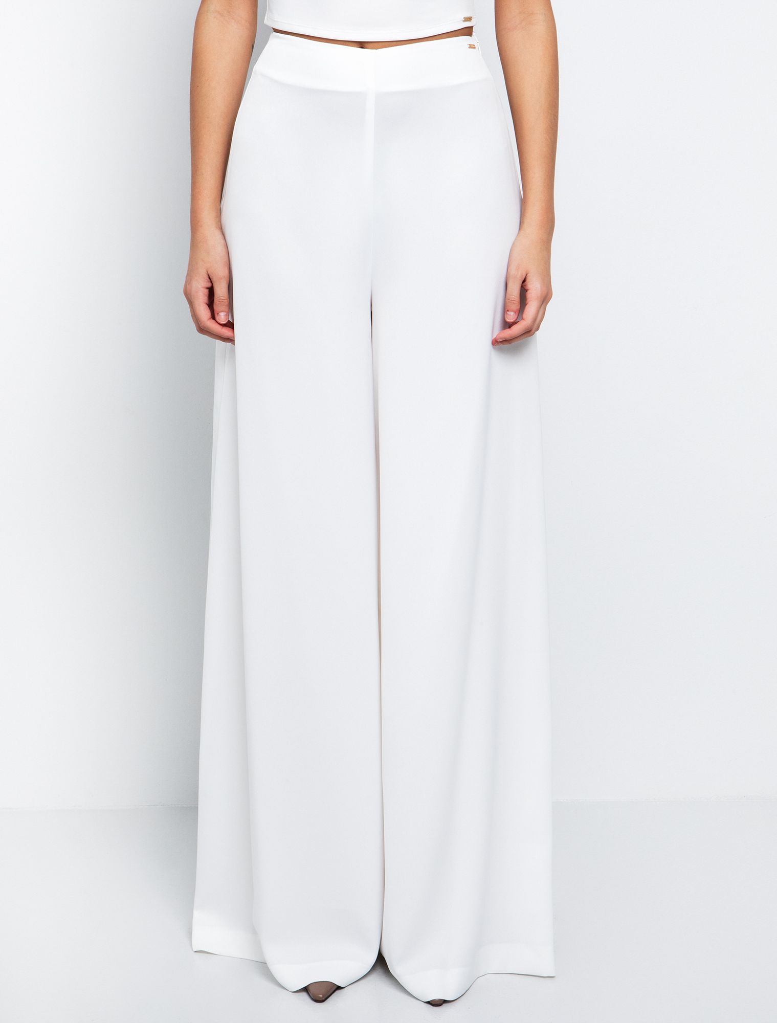 Wide leg παντελόνι