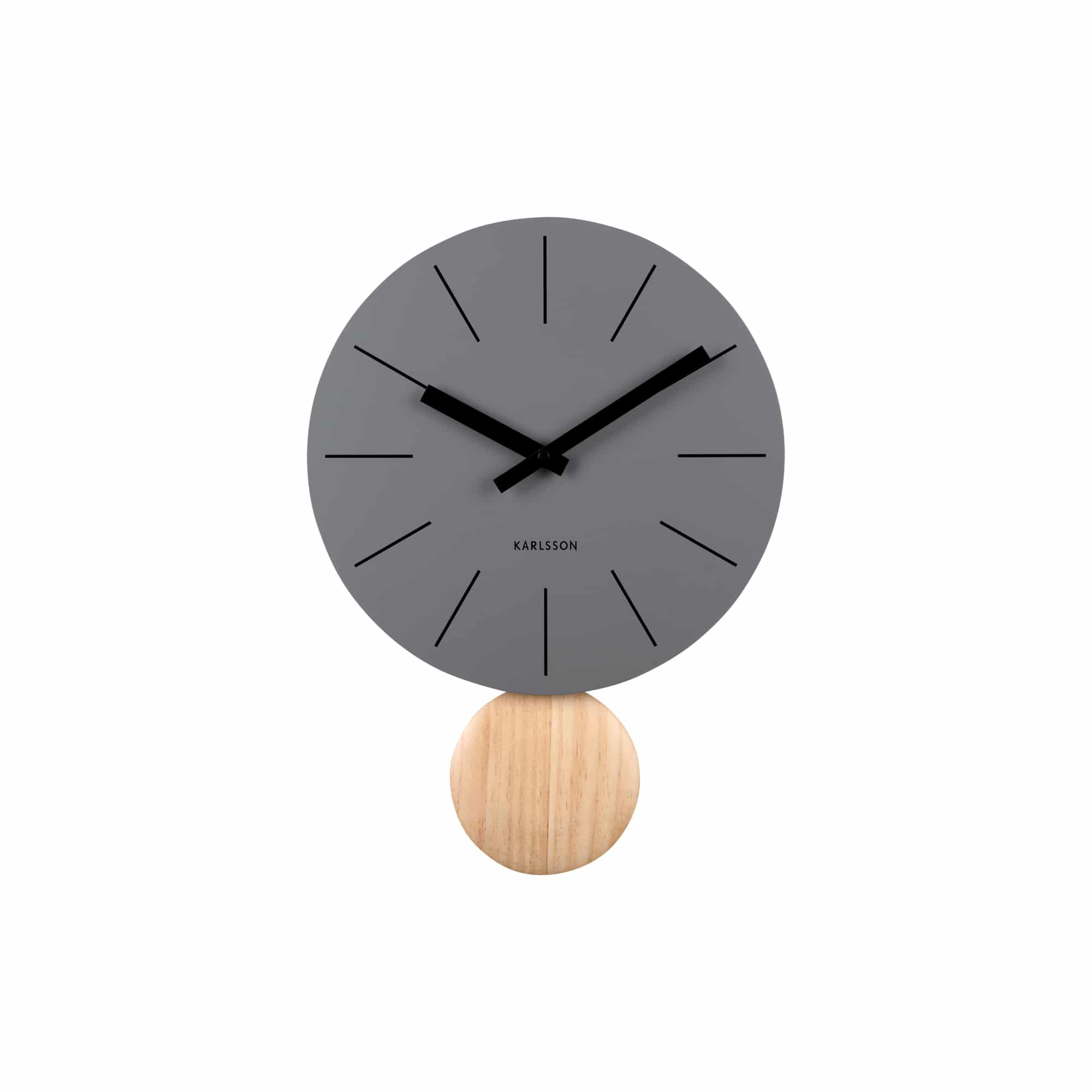 Karlsson wandklok Arlo pendulum - grijs - Ø30cm