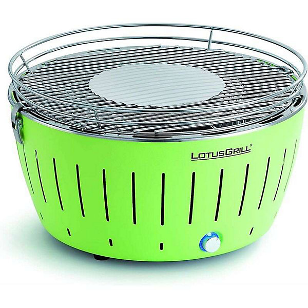 Barbecue charbon table horizontal lotus grill acier vert 43.5 x 43.5 x 25.7 cm