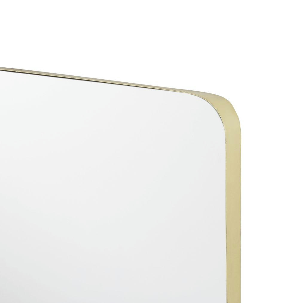 PIAZZA - Miroir carré en métal doré 111x111