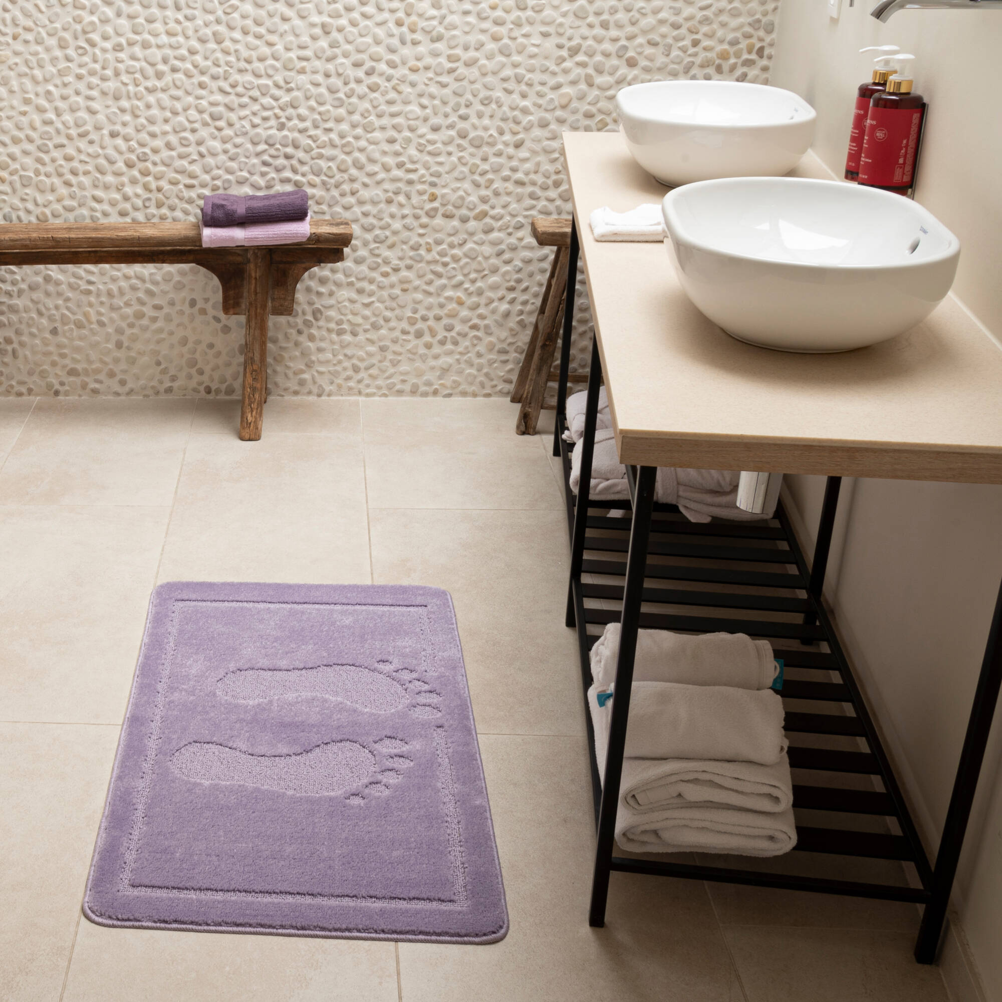 Tapis de bain motif fantaisie
