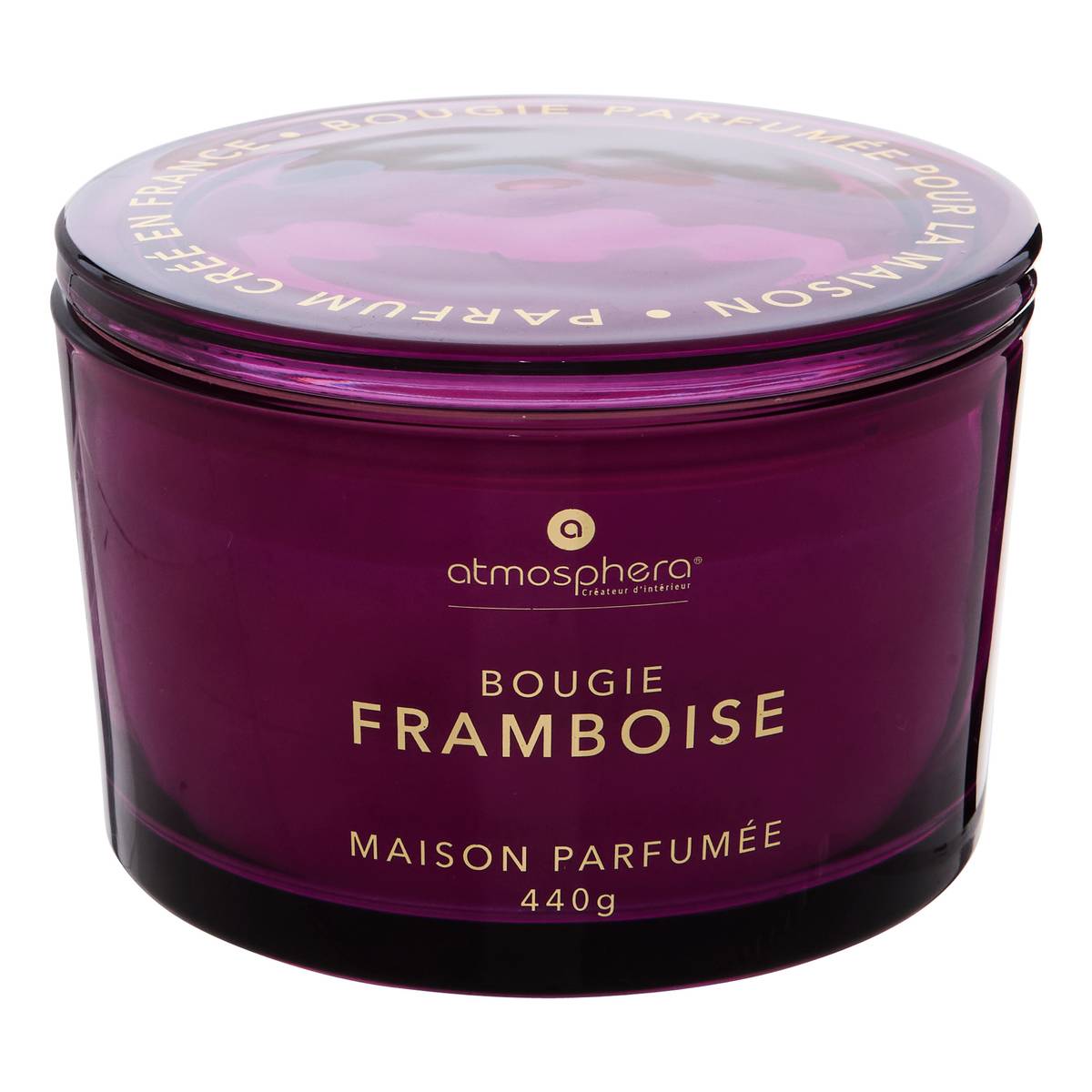 Scented Candle "Glowy" Fruity Scent, Raspberry, 440g