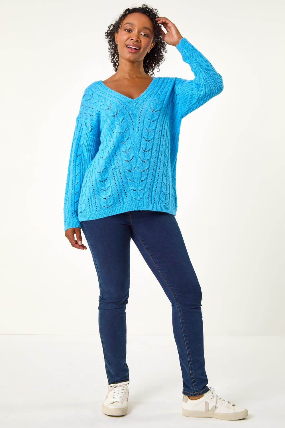 Roman Petite V-Neck Knit Jumper