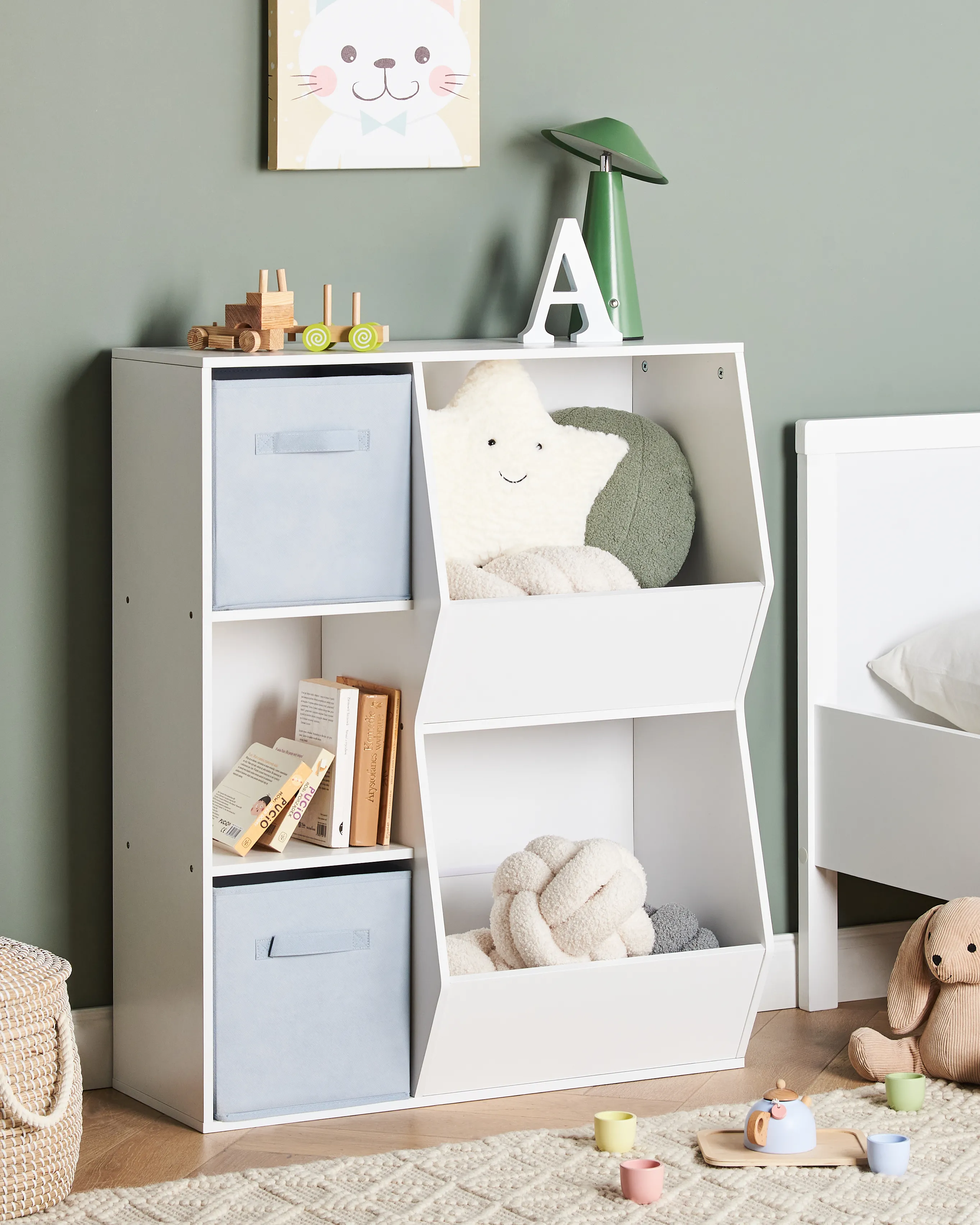 3 Tier Shelving Unit DARLOT 93 cm White