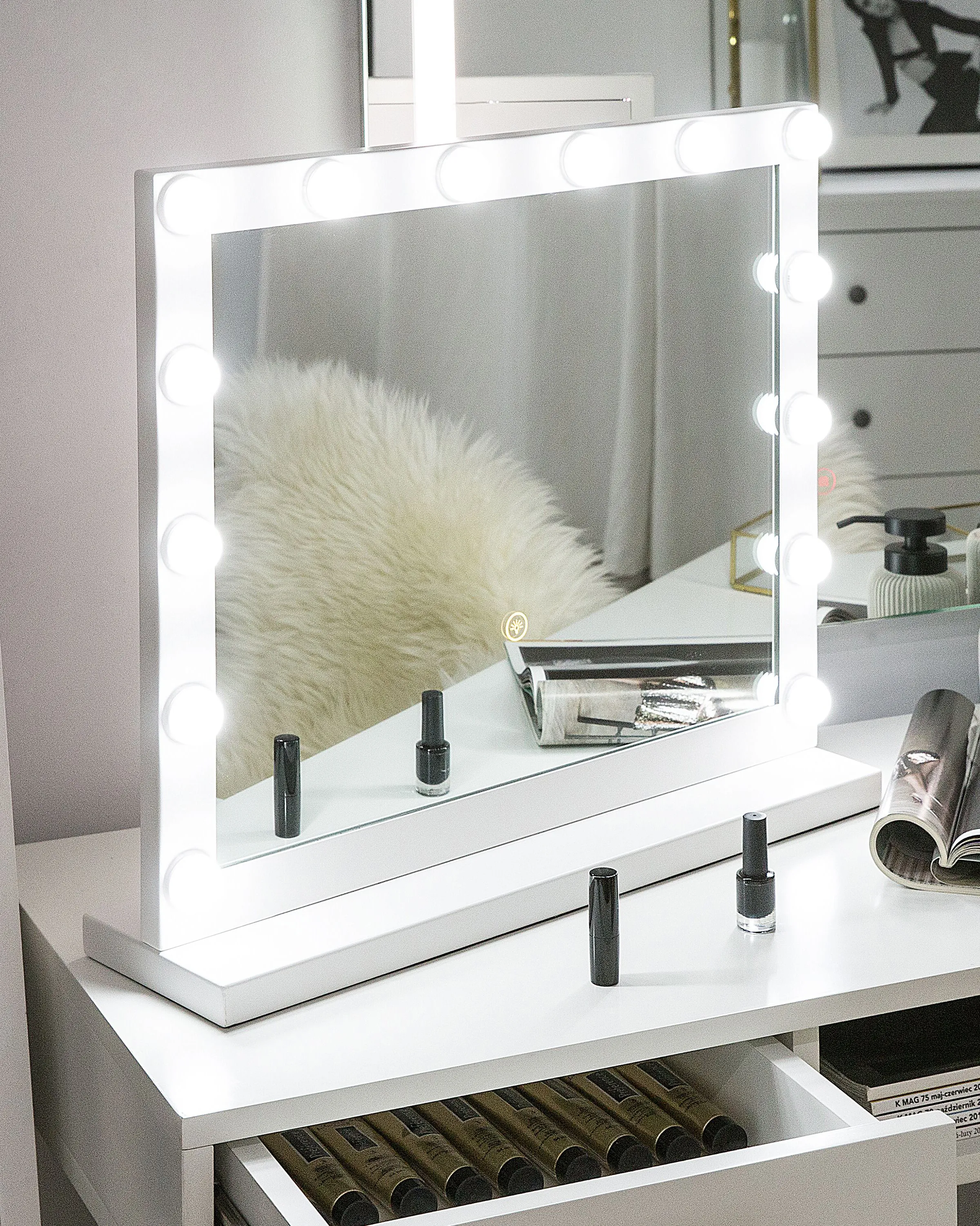 Dressing Table Mirror LED BEAUVOIR White