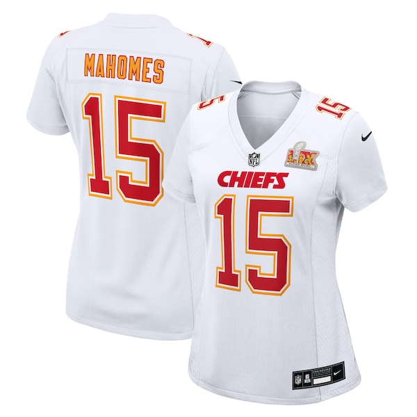 Patrick Mahomes Kansas City Chiefs Nike Women's Super Bowl LIX Fashion Game Jersey - Tundra White/Black