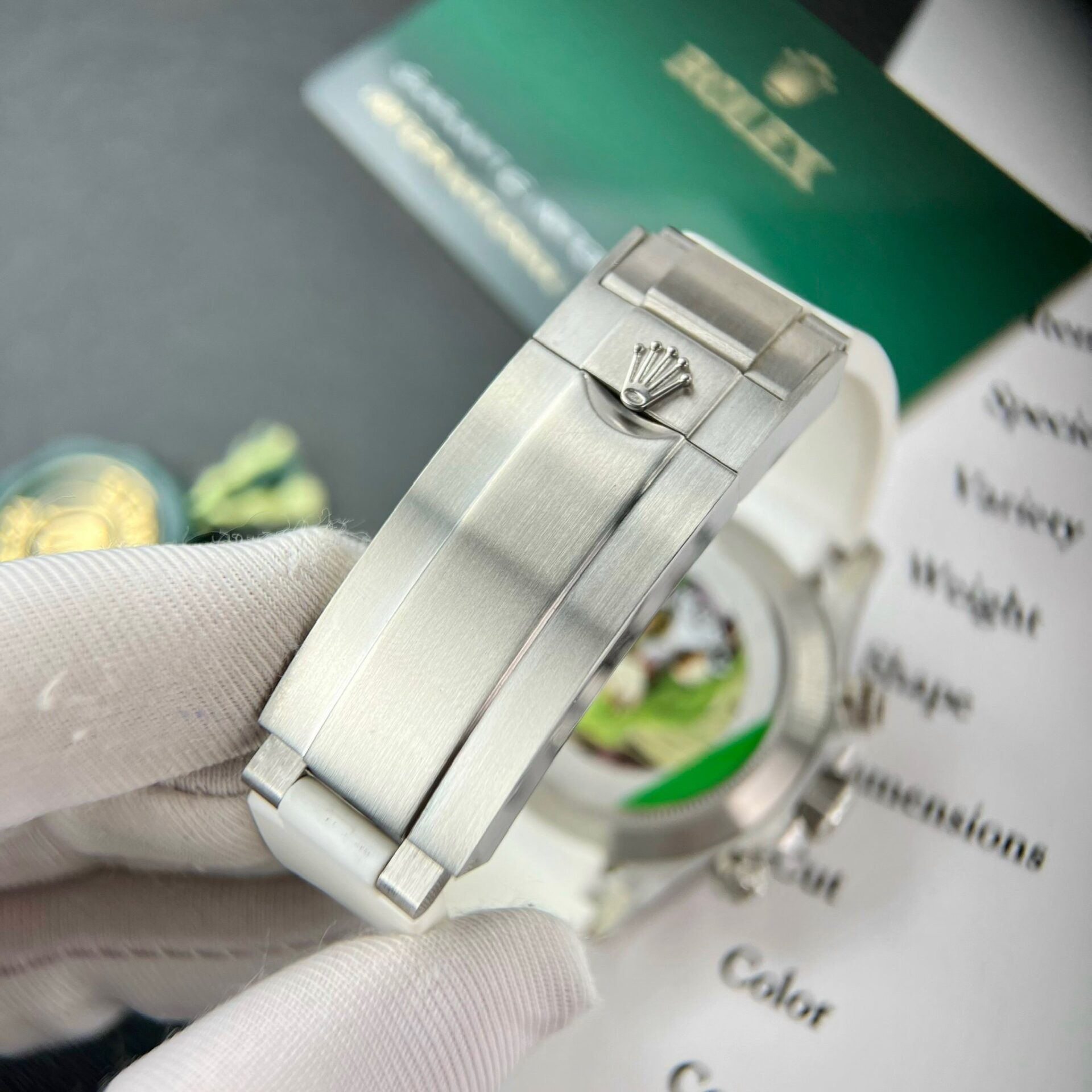 Rolex Daytona 116509LN Panda 904L Steel White Dial 40mm Oysterflex Super Clone