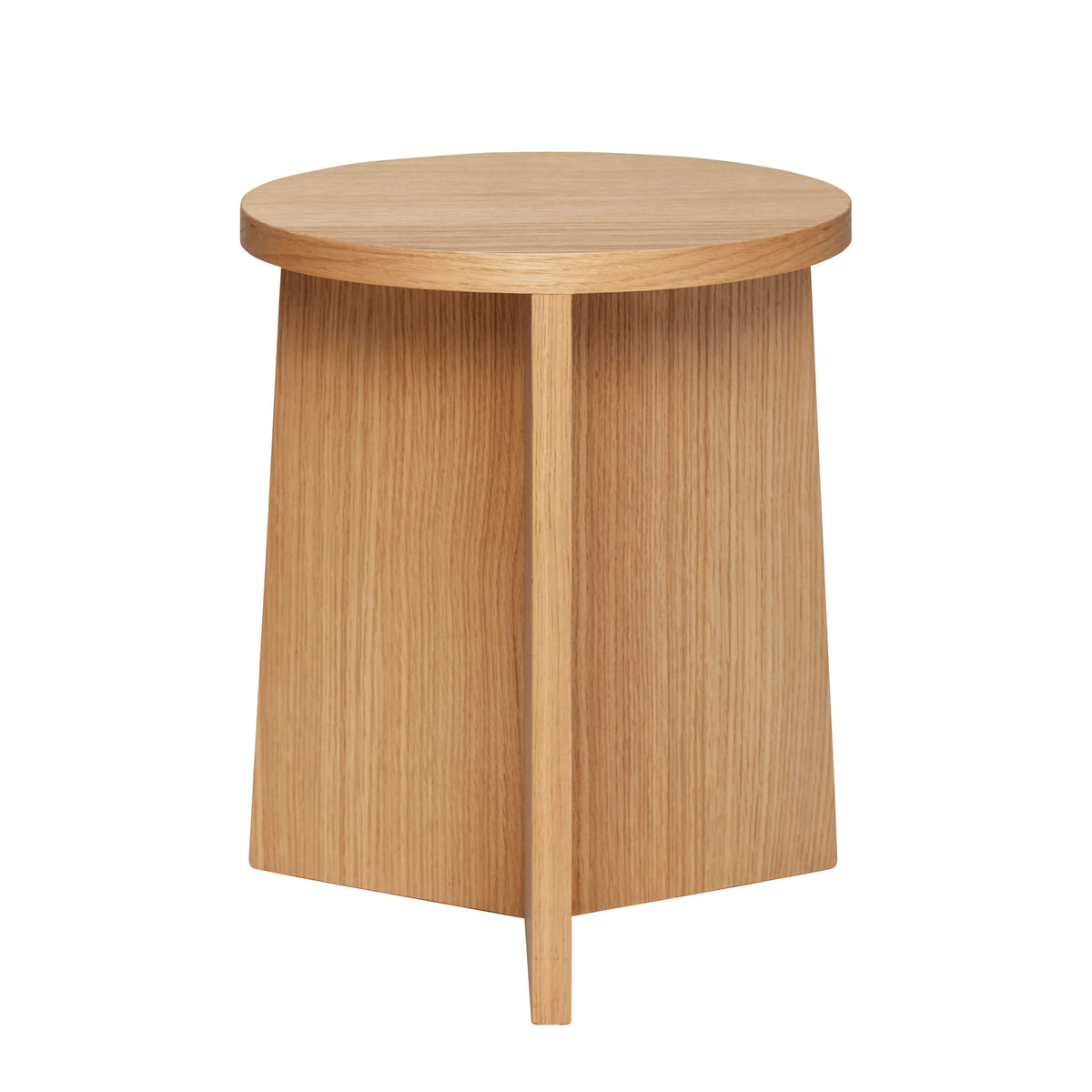 Hübsch kruk Split - mdf/oak veneer - ø35xh42cm