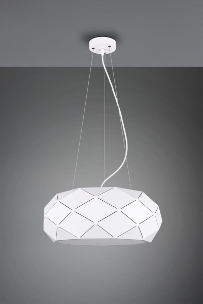 Lampa wisząca biała ZANDOR 3xE27x25W wym: 150x50x50 cm Trio