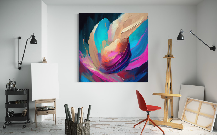 Feeby Obraz na płótnie, Kolorowa abstrakcja 30x30