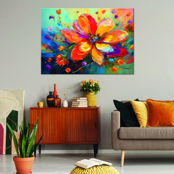 Feeby Obraz na płótnie, Kolorowe kwiaty Abstrakcja 60x40