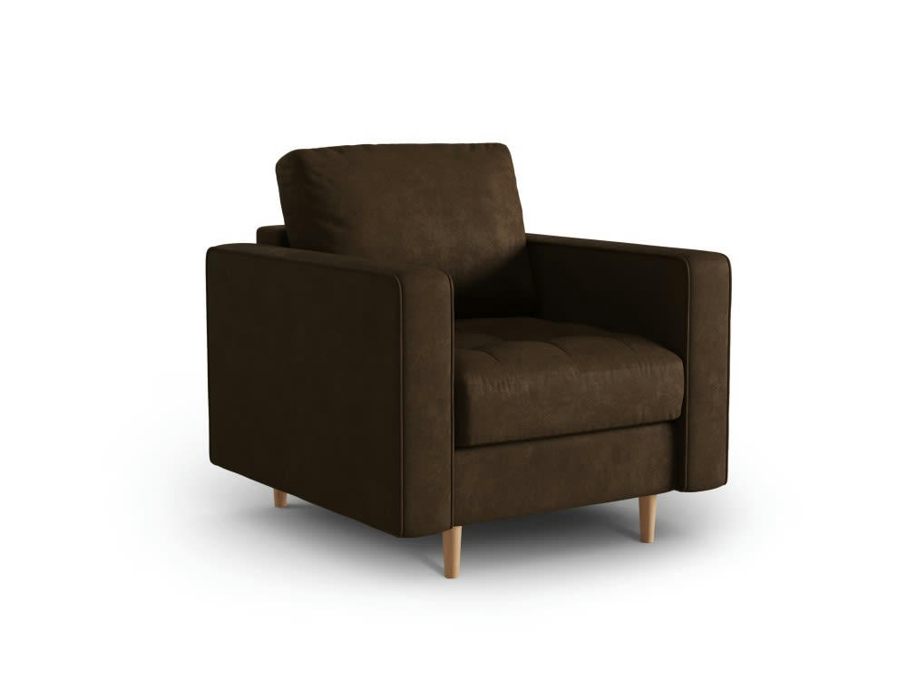 GOBI - Fauteuil en imitation cuir ébène