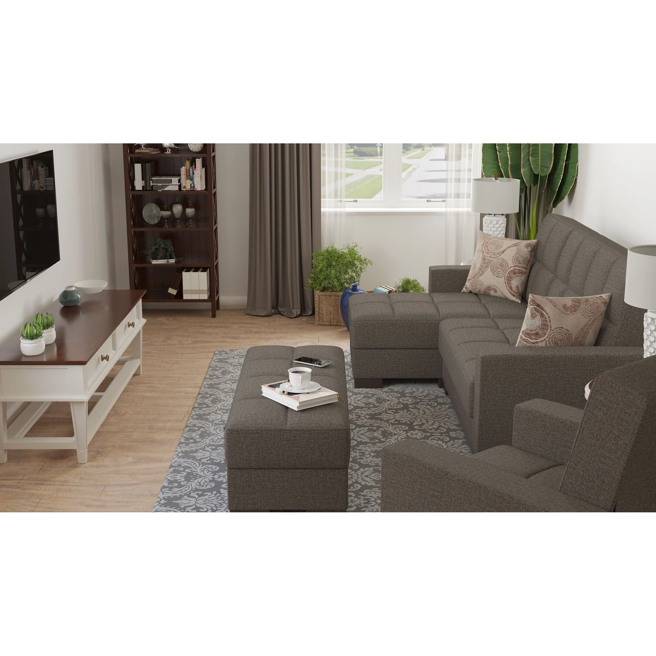 Upholstered Ottoman with Storage