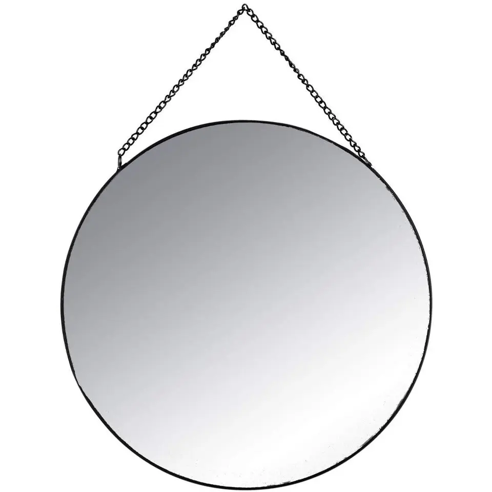 Atmosphera Wandspiegel set - 3 st - rond - zwart - metaal