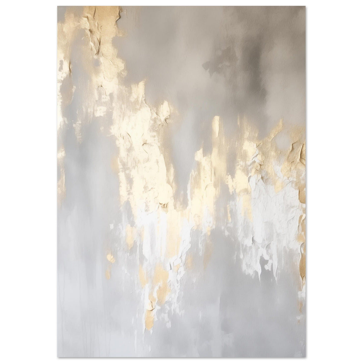 Artfulprints Poster Abstract - Golden touch  - A4 21x29.7 cm - Goud