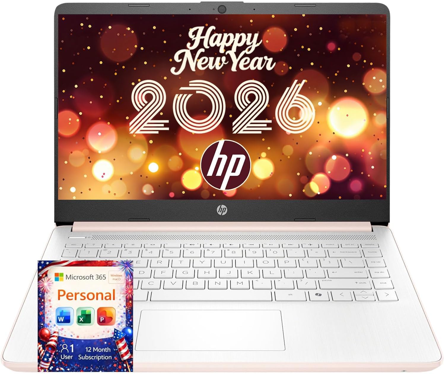 HP Latest Ultrabook Laptop with Copilot AI - 1.2TB Storage - 4GB RAM - Intel Core | Microsoft Office 365 Included  192GB SSD + 1TB Cloud Storage  Webcam  Windows 11 no Mouse | Essential Laptop