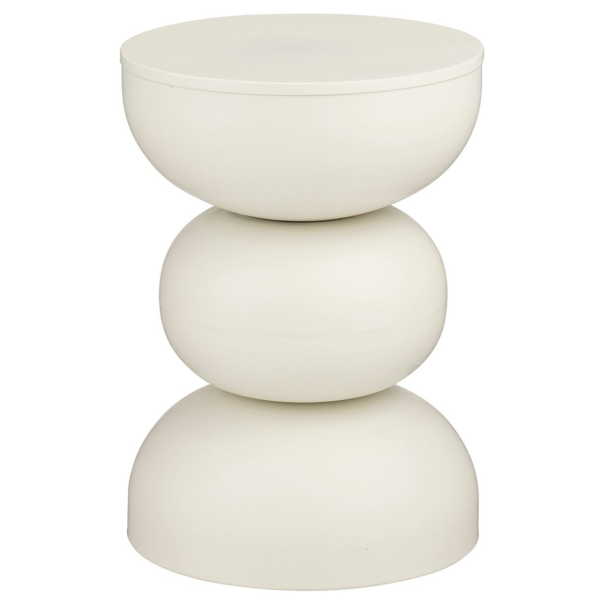 Mica Decorations Luna Bijzettafel - Bijzettafel Rond H46 x Ø32 cm - IJzeren Tafeltje voor Slaapkamer of Woonkamer - Nachtkastje of Plantentafeltje -