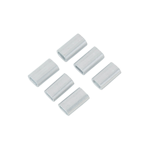 Manchon à sertir vendu par 2 Diall en aluminium pour câble Ø.2 mm