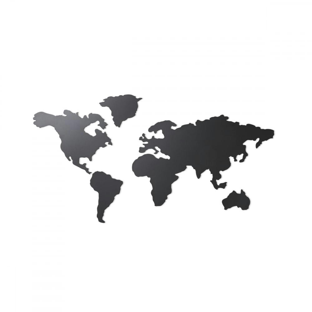 MAPPIT - Mappemonde murale mappit acier noir