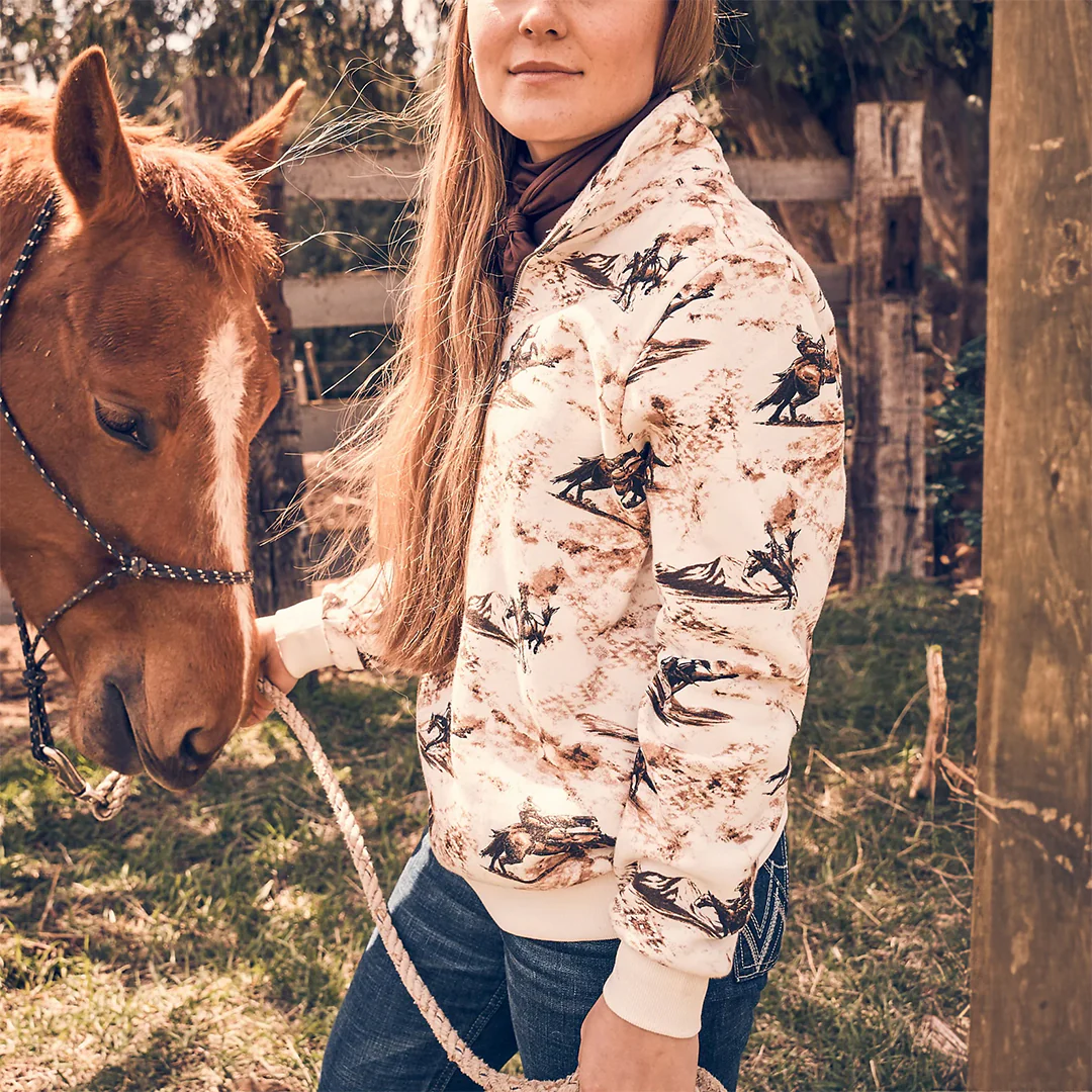 Женская толстовка Wrangler Bold Bucking с застежкой-молнией до четверти длины