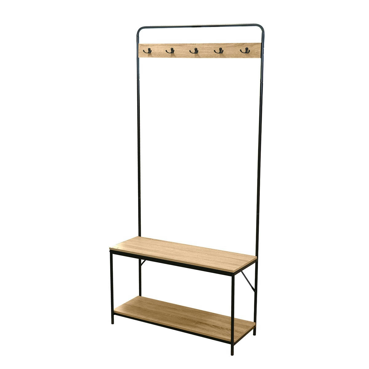 - Porte manteaux avec 2 étagères range chaussures