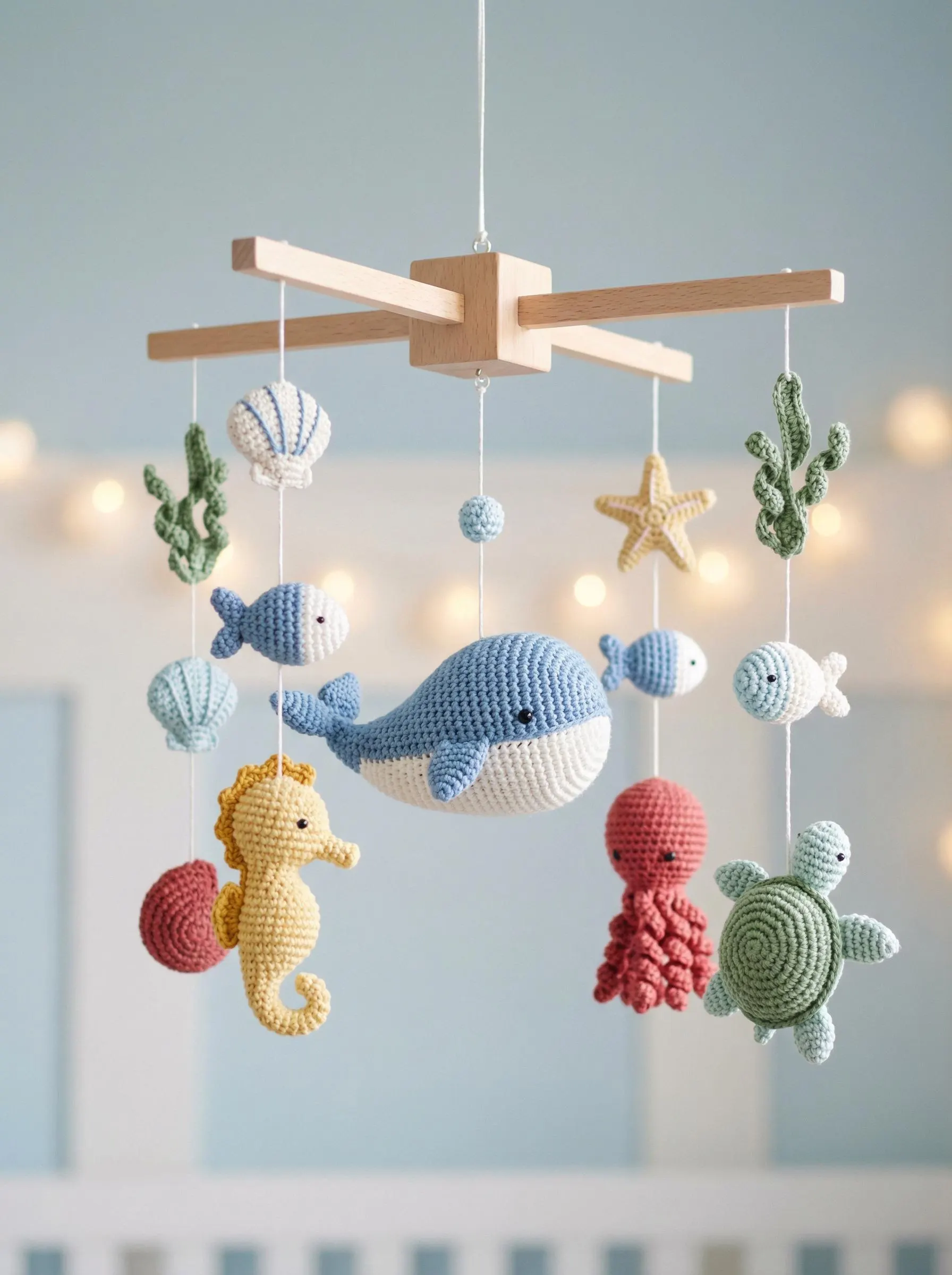 Crochet Dinosaur Baby Mobile, Custom Nursery Decor, Crocheted Dinosaur Baby Mobile, Handmade Dino Nursery Decor, Baby Shower Gift