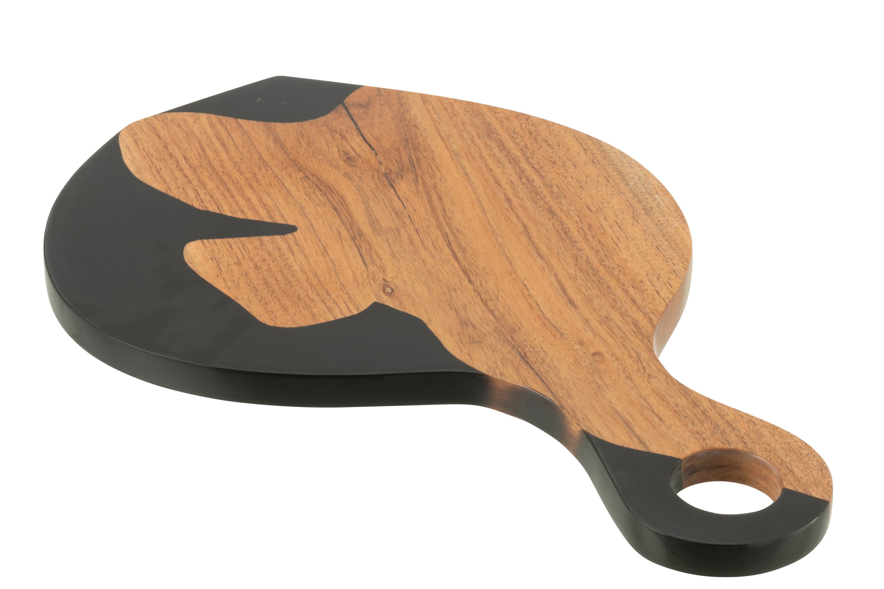 J-Line snijplank Modern - hout/epoxyhars - naturel/zwart